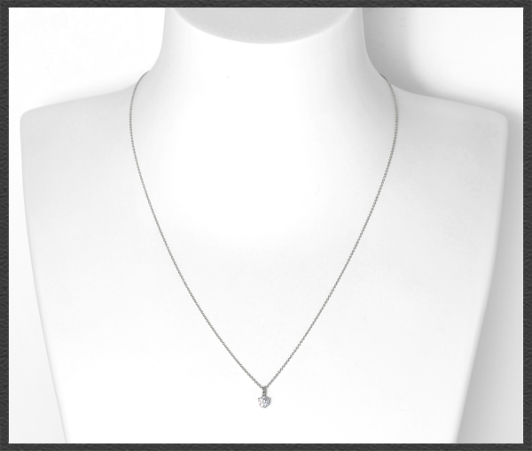Brillant 585 Gold Collier 0,37ct, Si2; DGI Zertifikat